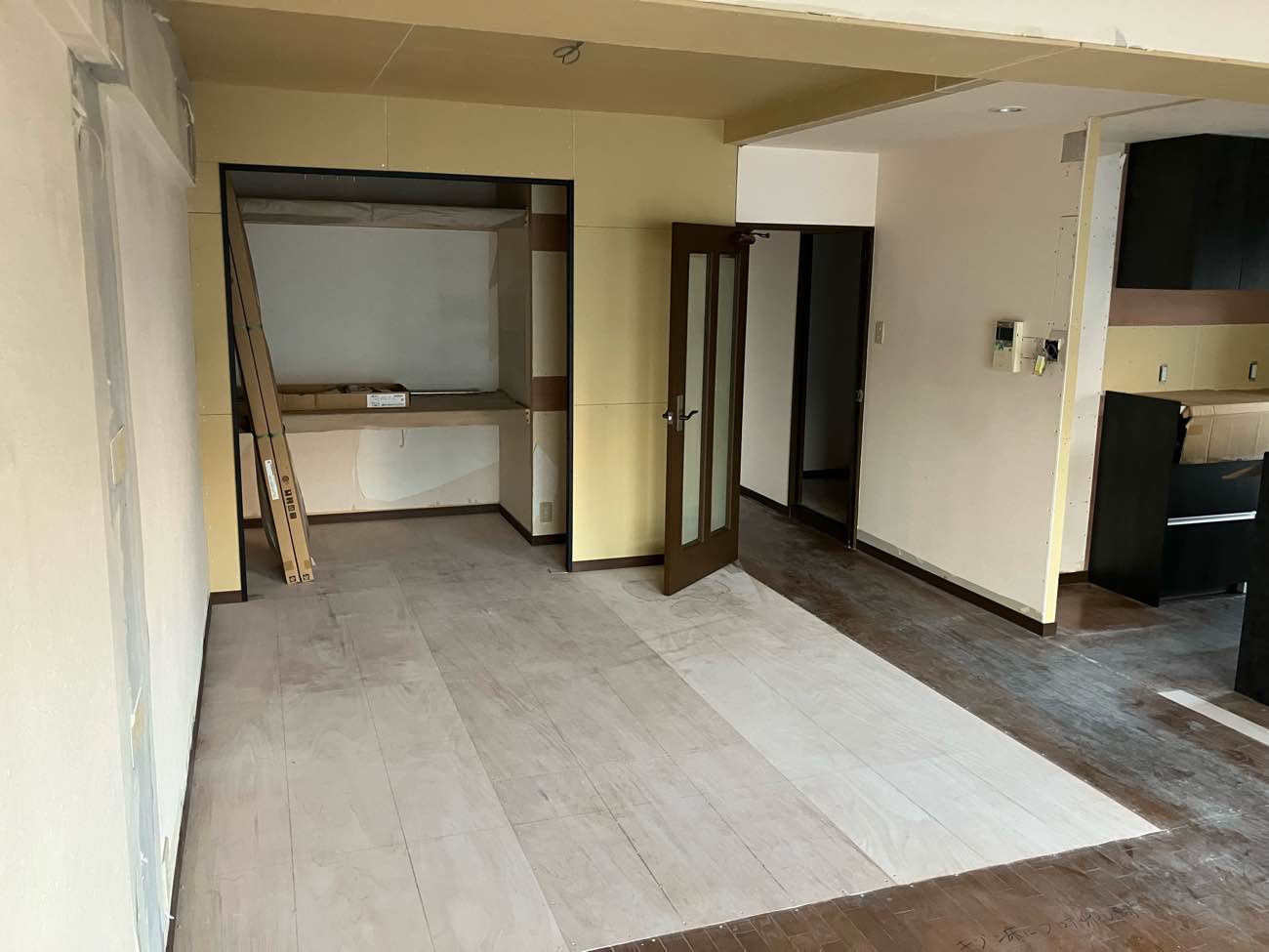 和室を解体した後の様子