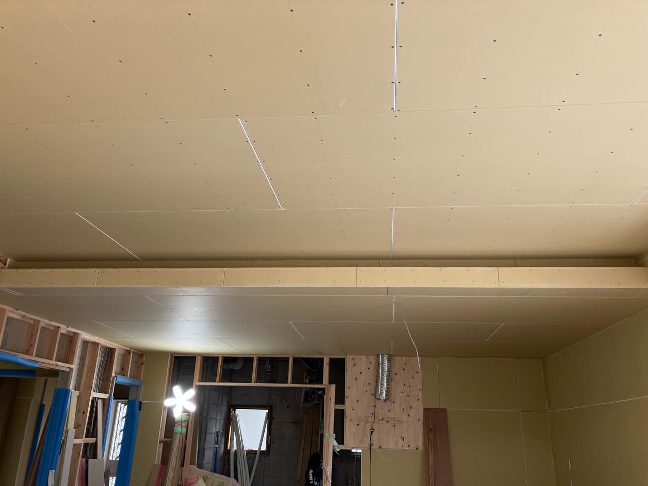 施工中のリビング