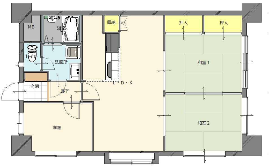 リノベーション前後の間取りを比較