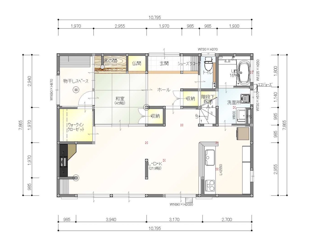 リノベーション前後の間取りを比較