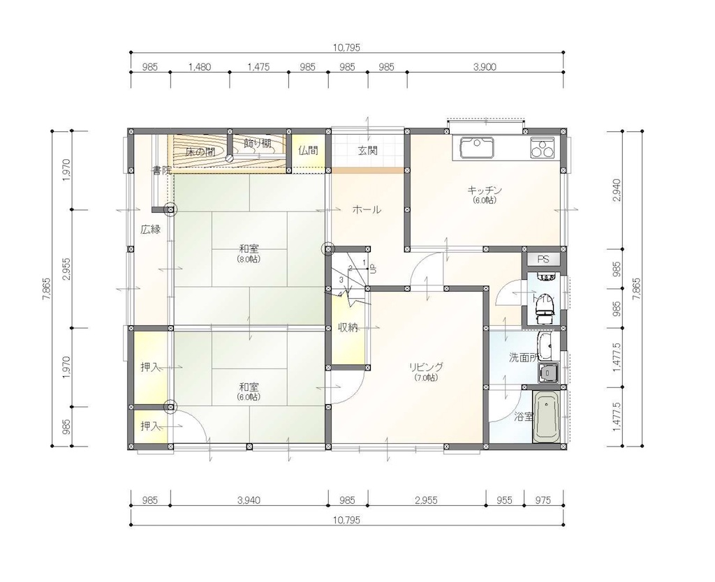 リノベーション前後の間取りを比較
