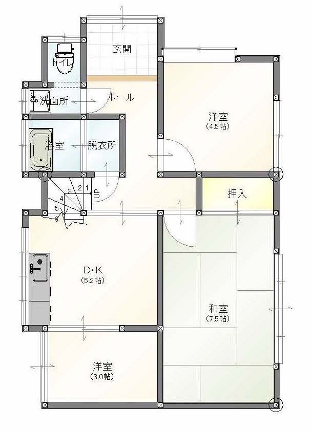 リノベーション前後の間取りを比較