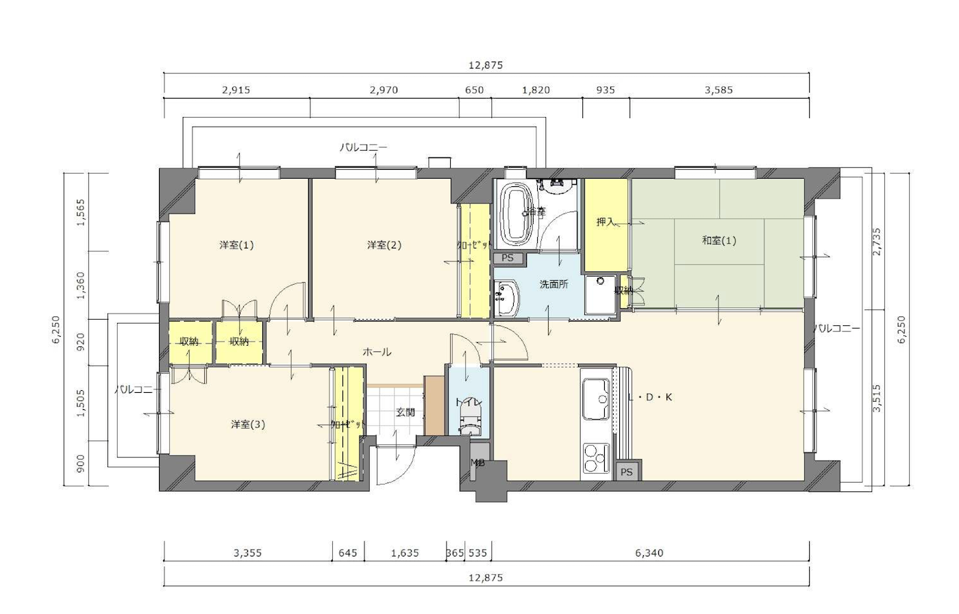 リノベーション前後の間取りを比較