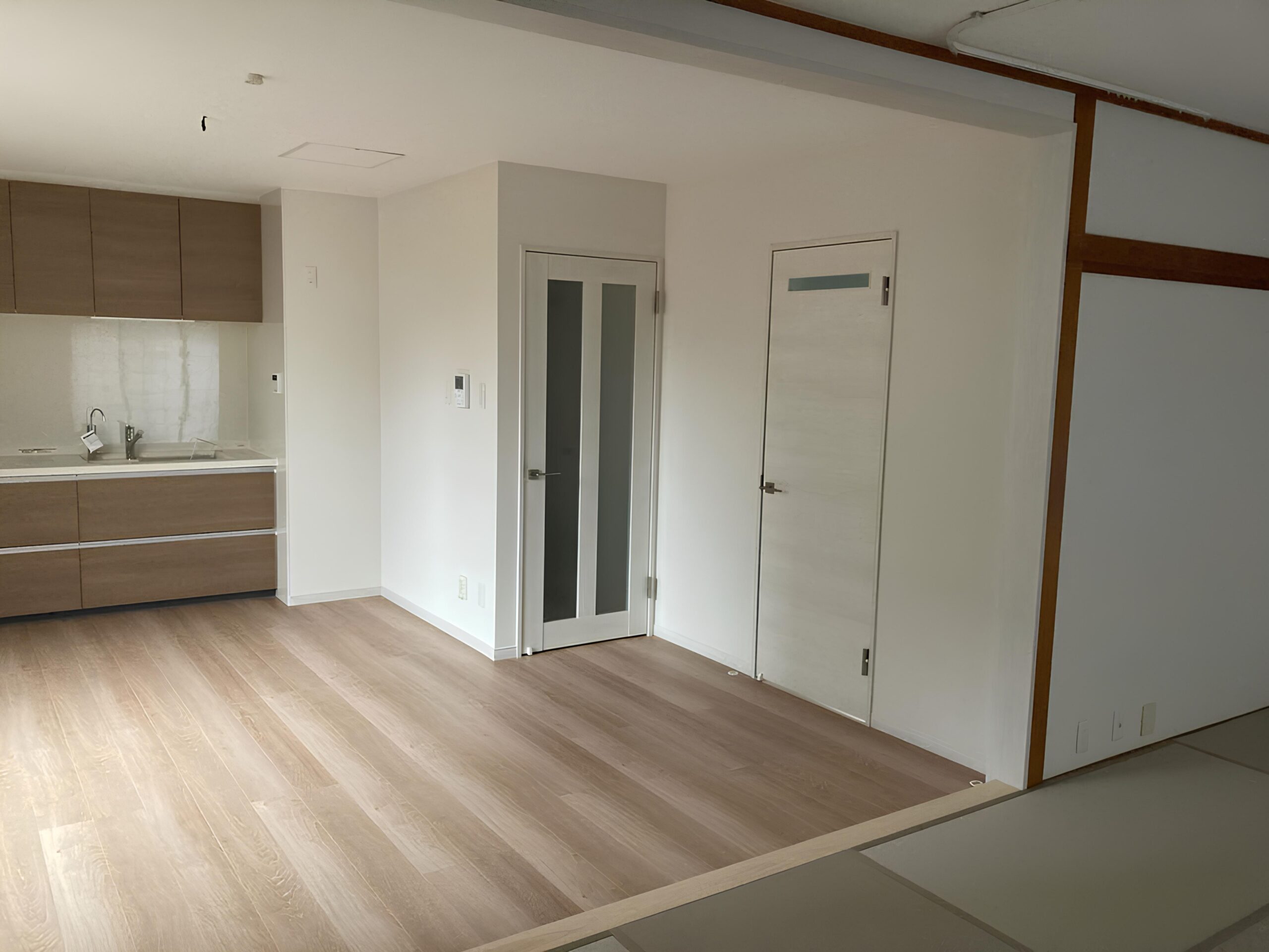 襖を取り払って広々・のびのびと。 和室とDKをつなげた開放的なマンションリフォーム