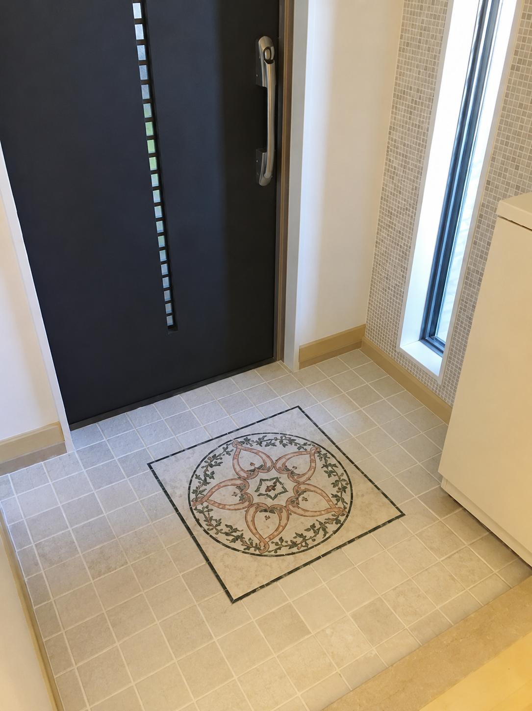 輸入タイルと無垢で描くフルリノベ｜長崎市リノベーション｜すまいるリノベーション