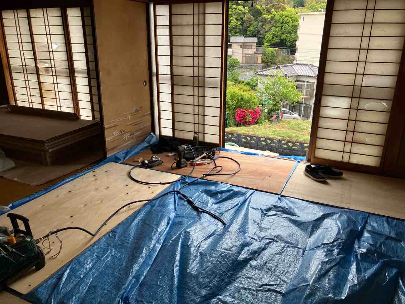 施工中の内装